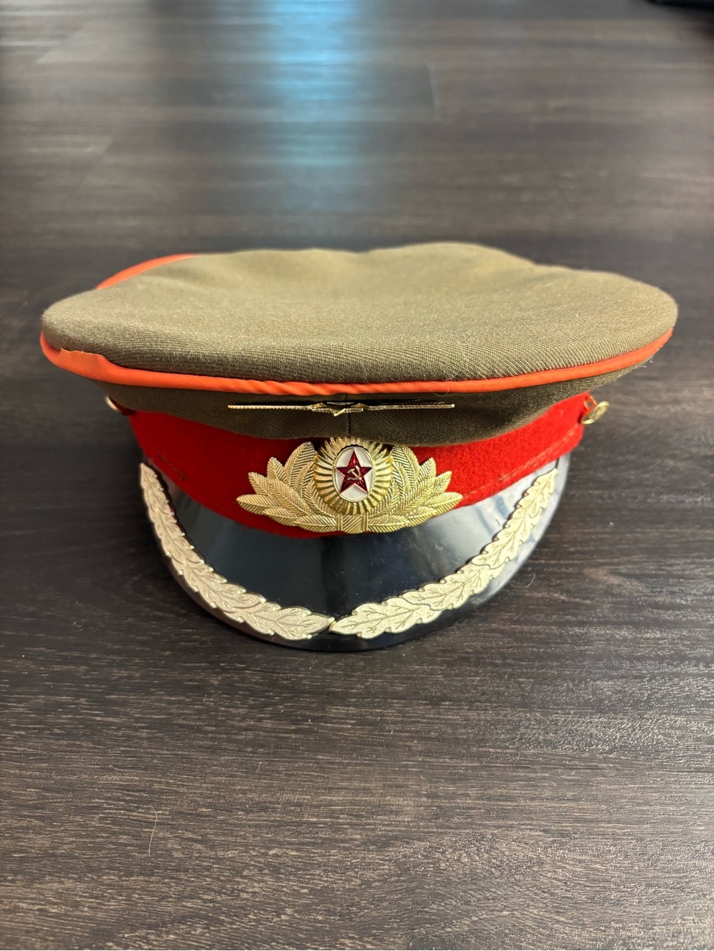 Vintage Soviet Air Force Generals Visor Size L 1980s Original